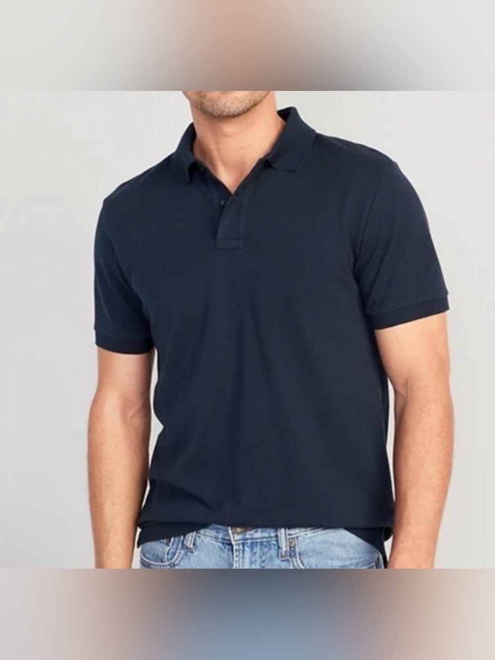 Old Navy - Built-in-Flex Classic Men's Navy Short Sleeve Polo Shirt • 2 Button